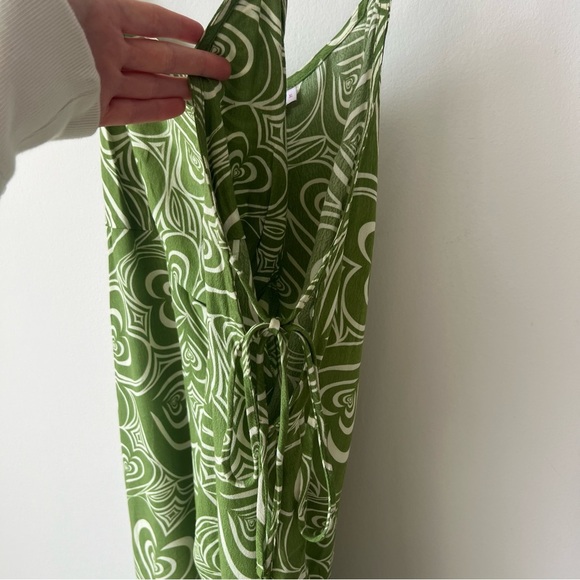 Lisa Says Gah! Green and White Wild Hearts Pattern Yolande Mini Dress - Picture 6 of 8